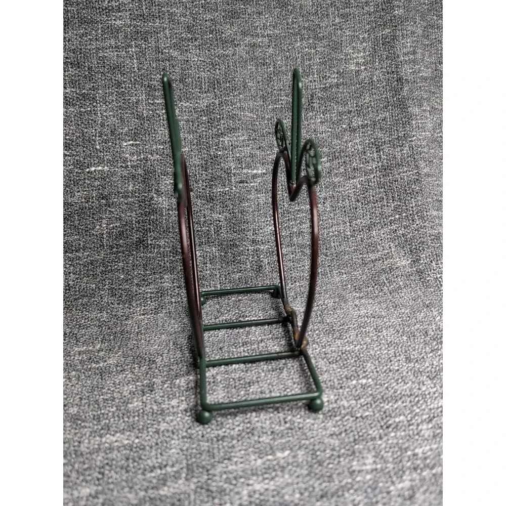 Vintage Wire Metal Apple Napkin Holder Red Green Kitchen Décor Letter Stand